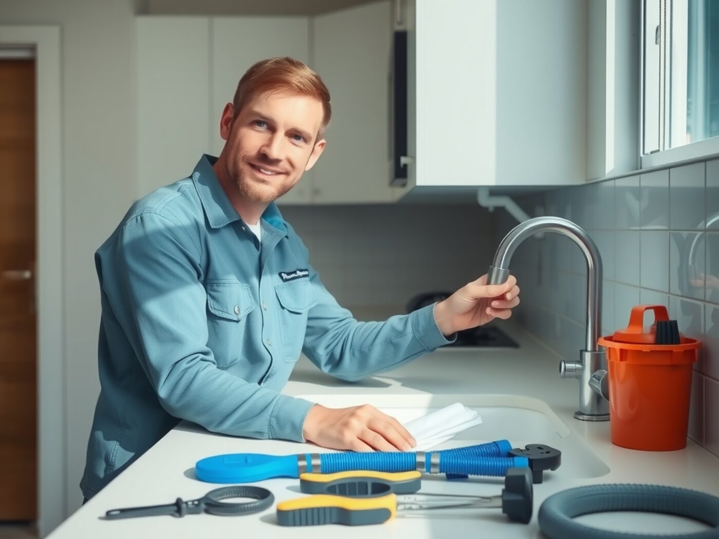 JAWHIT plumbing technician at work